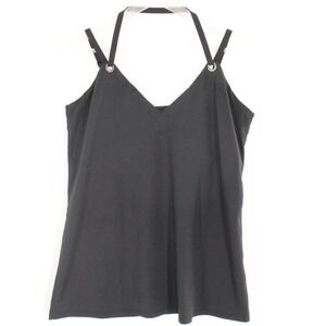 Fabletics Tank Top Triple Strap V-Neck Crossover XL Black